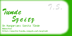 tunde szeitz business card